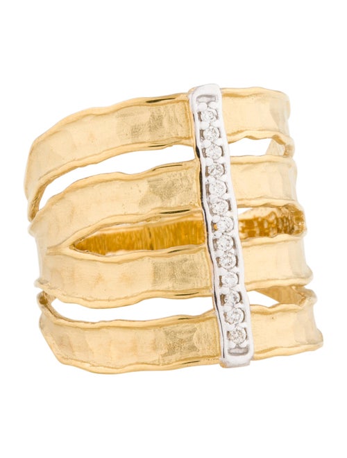 I. Reiss 14K Diamond Cut Out Band Yellow