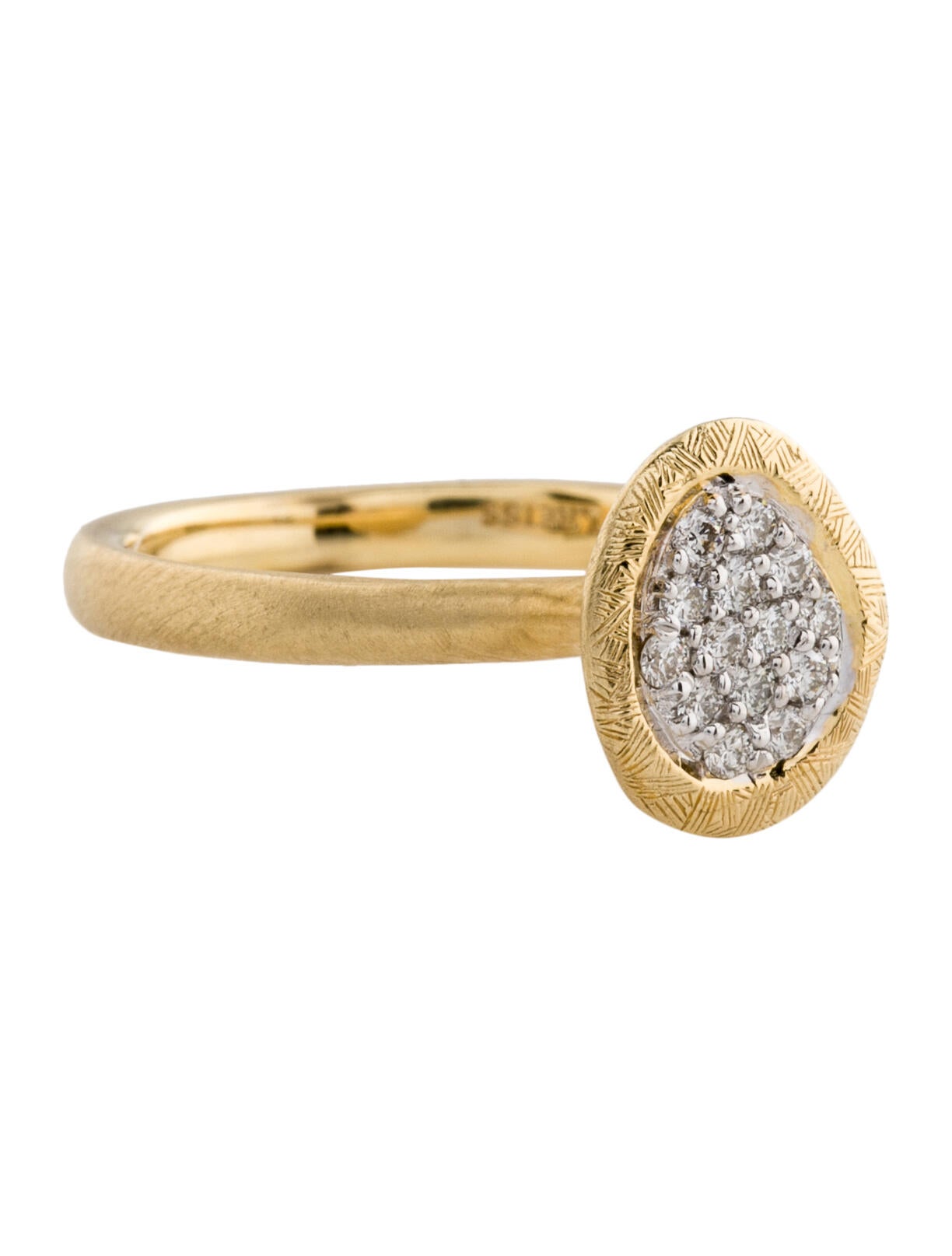 Ring Diamond Wrap Cocktail Ring Gold, 14K Yellow Gold Cocktail Ring