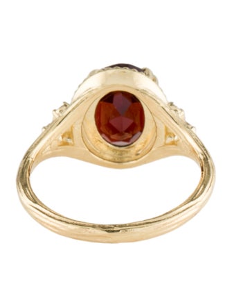I. Reiss 14K Garnet & Diamond Cocktail Ring