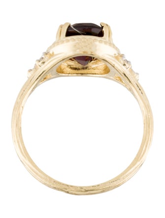 I. Reiss 14K Garnet & Diamond Cocktail Ring