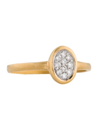 I. Reiss 14K Diamond Matte Finish Oval Cocktail Ring