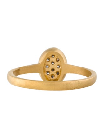 I. Reiss 14K Diamond Matte Finish Oval Cocktail Ring