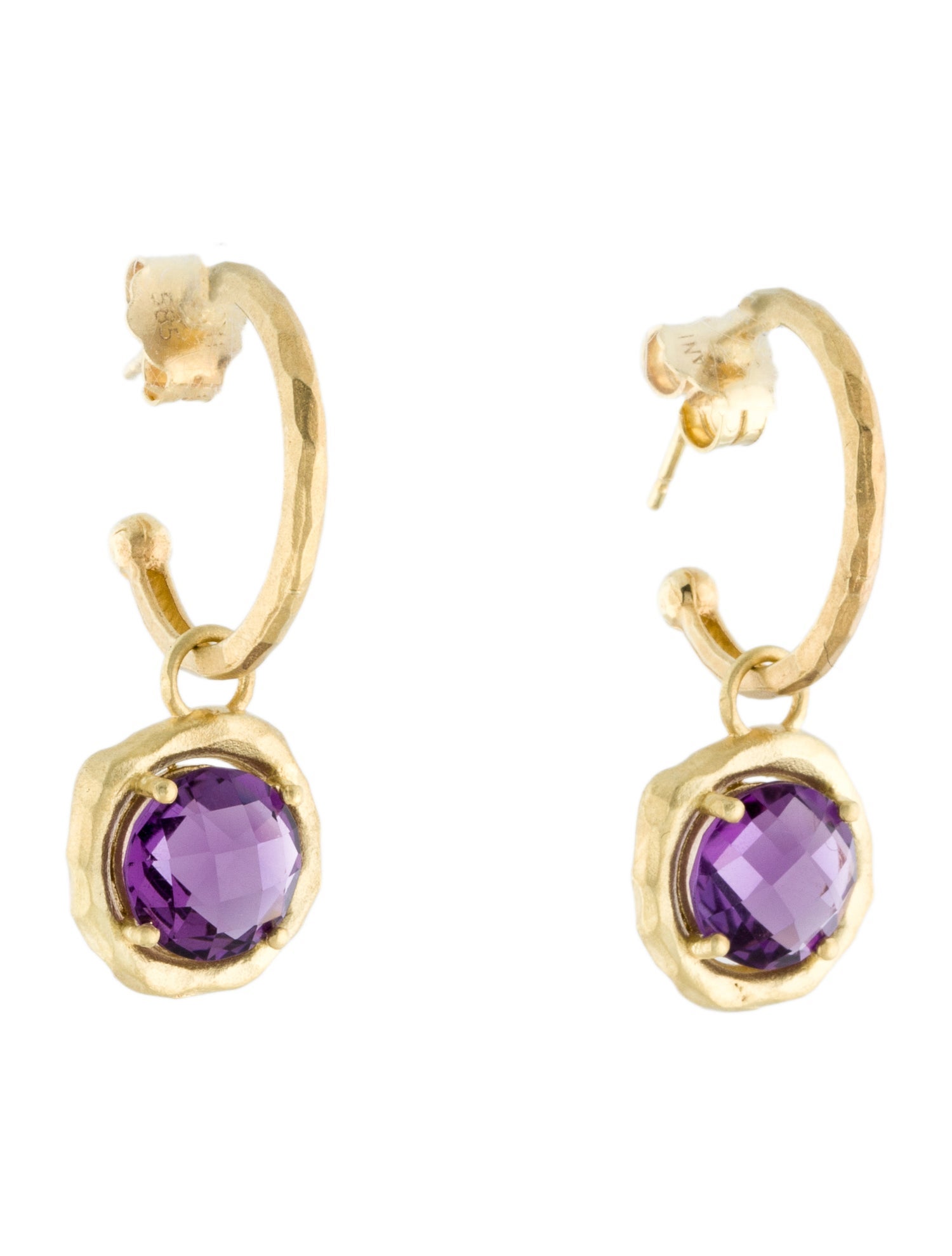 I. Reiss 14K Amethyst Drop Earrings