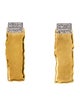 I. Reiss 14K Diamond Hammered Drop Earrings