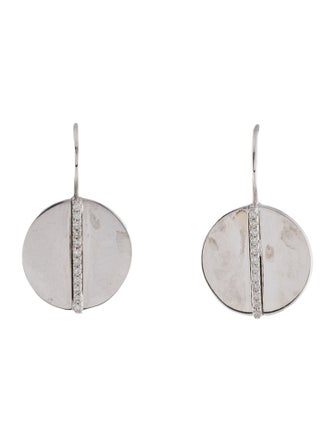 I. Reiss 14K Round Diamond Drop Earrings