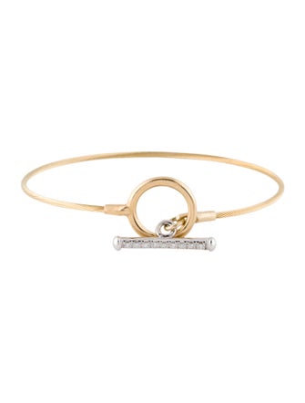 I. Reiss 14K Diamond Wire Toggle Bracelet