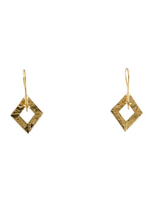 I. Reiss 14K Diamond Open Drop Earrings