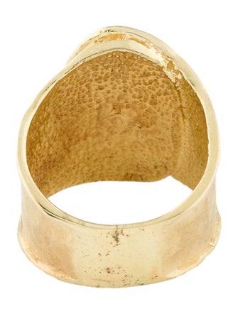I. Reiss 14K Diamond Button Cuff Ring