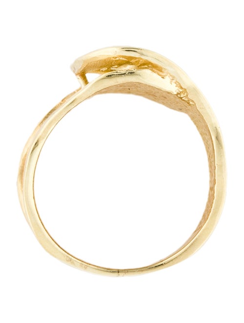 I. Reiss 14K Diamond Button Cuff Ring