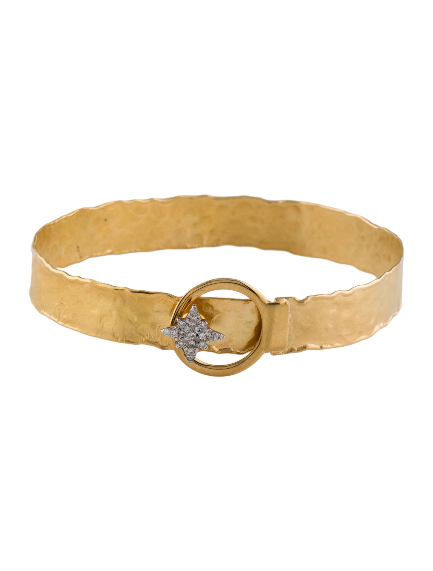 I. Reiss 14K Diamond Star Button Cuff