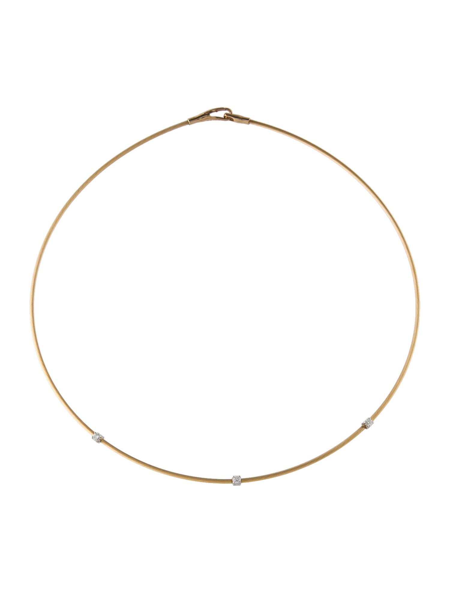 I. Reiss 14K Diamond Spring Wire Collar Necklace