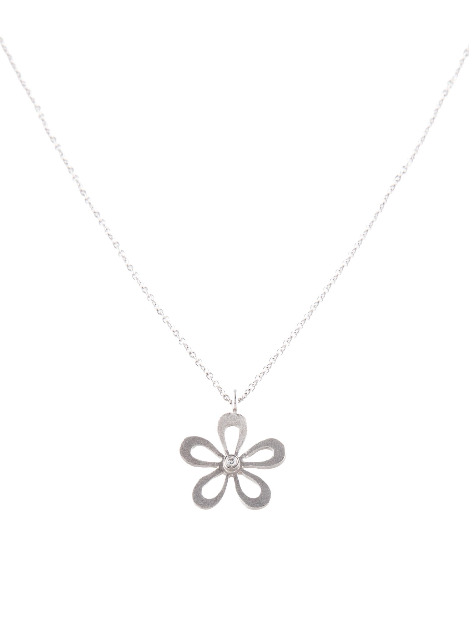 I. Reiss 14K Diamond Flower Pendant