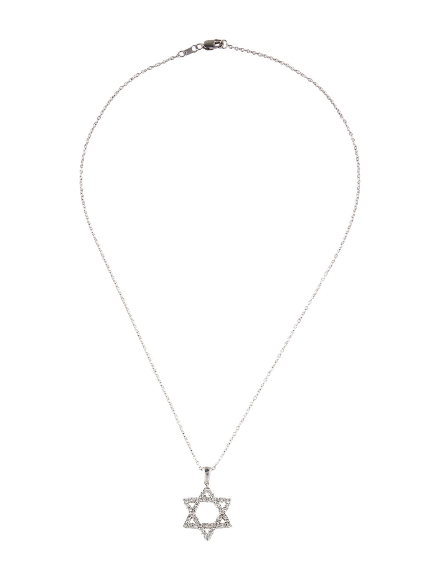 I. Reiss 14K Diamond Star of David Pendant Necklace