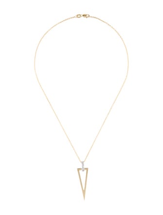 I. Reiss 14K Diamond Open Triangle Pendant Necklace