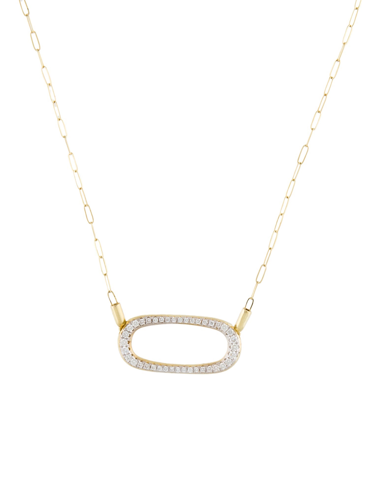I. Reiss 14K Diamond Open East-to-West Eclipse Cocoon Necklace