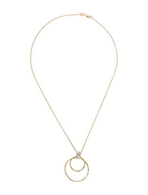 I. Reiss 14K Diamond Open Circle Pendant Necklace