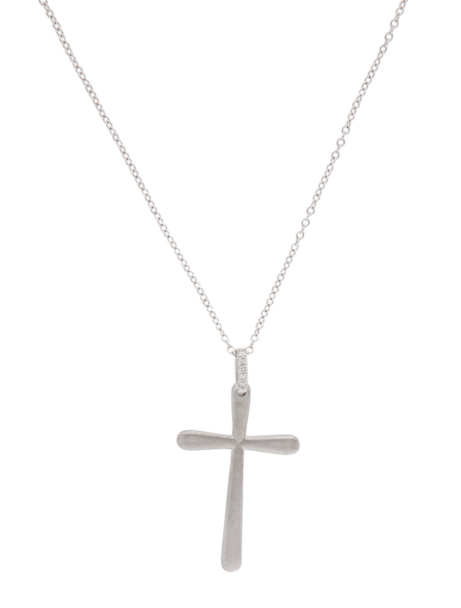I. Reiss 14K Diamond Cross Pendant Necklace