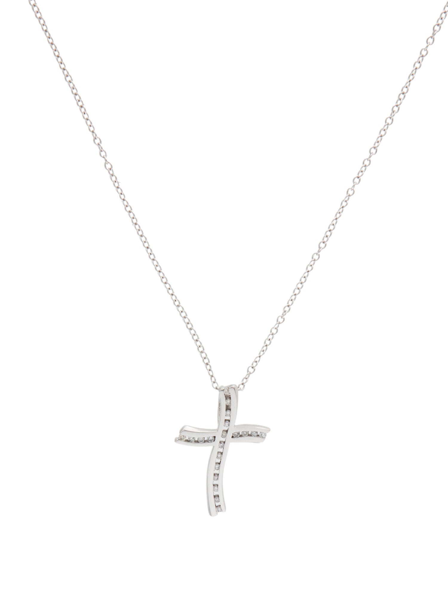 I. Reiss 14K Diamond Cross Pendant Necklace