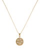 I. Reiss 14K Diamond Hammered Round Pendant Necklace