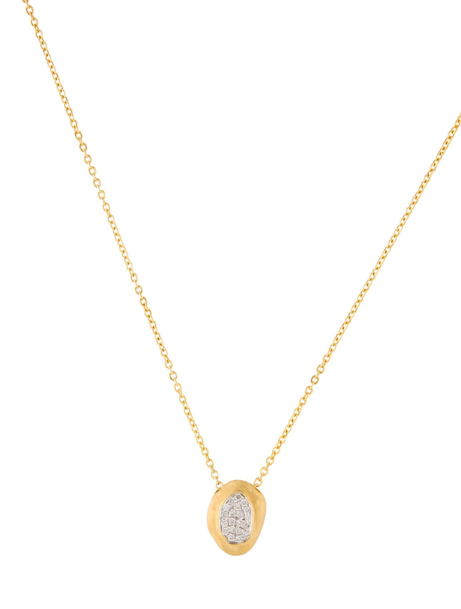 I. Reiss 14K Diamond Free Form Pendant Necklace