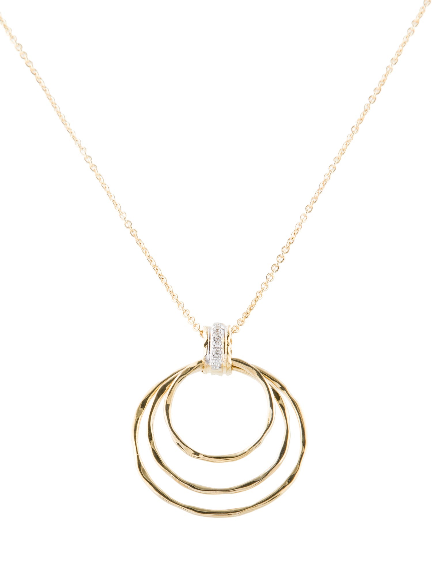 I. Reiss 14K Diamond Cascading Circles Pendant Necklace