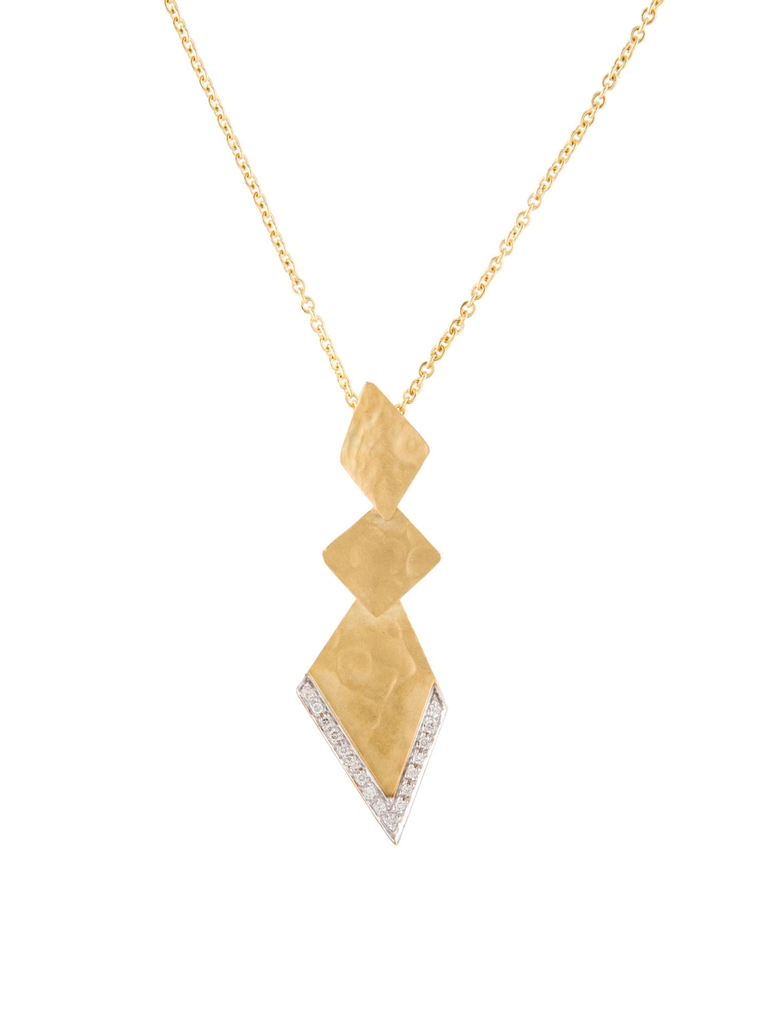 I. Reiss 14K Diamond Gallery Pendant Necklace