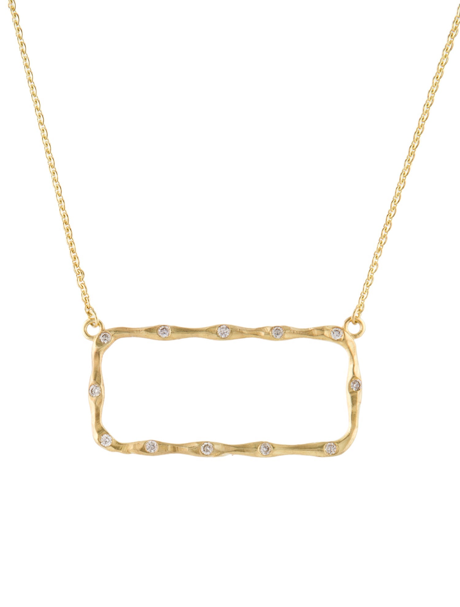 I. Reiss 14K Diamond East-West Pendant Necklace