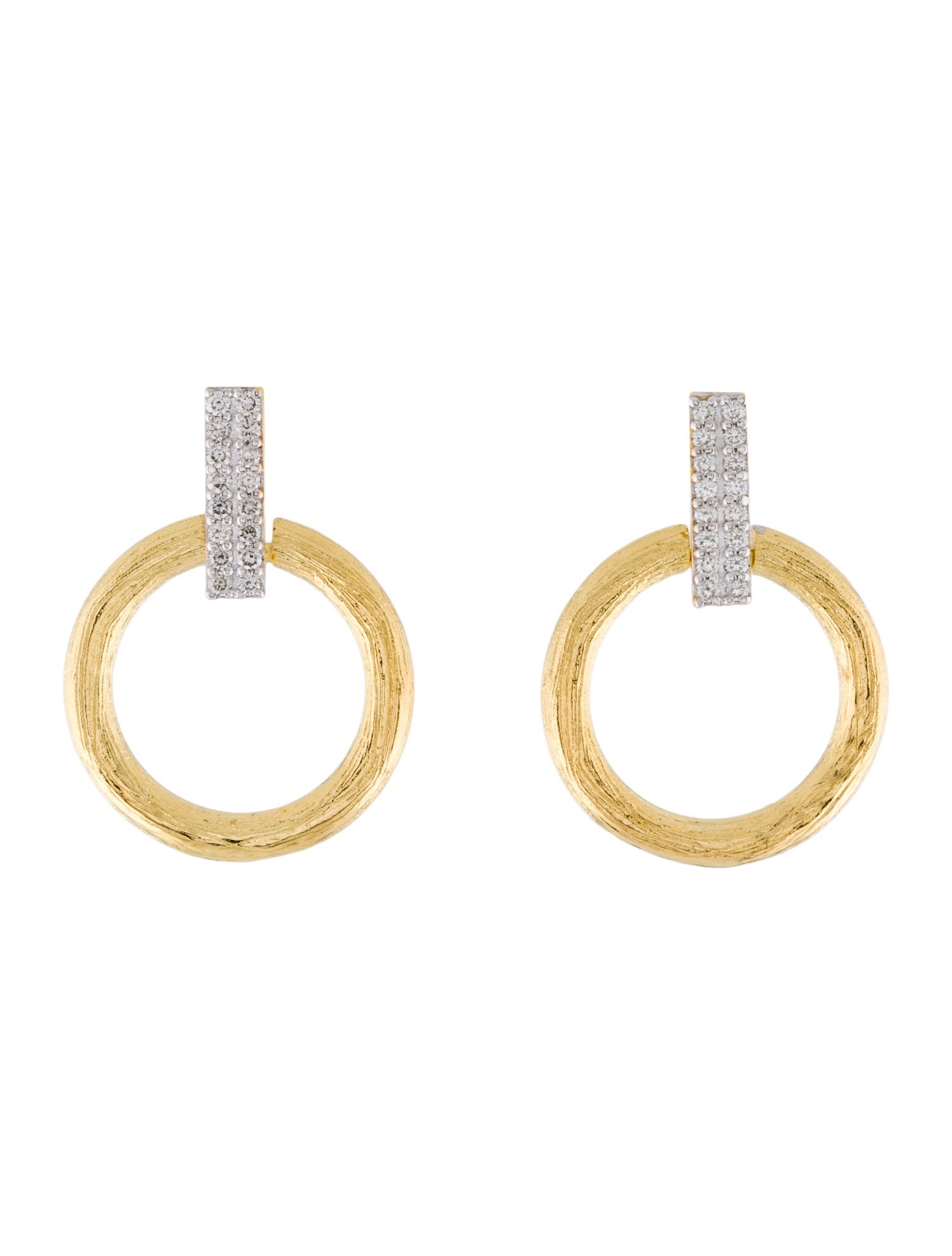 I. Reiss 14K Diamond Drop Earrings