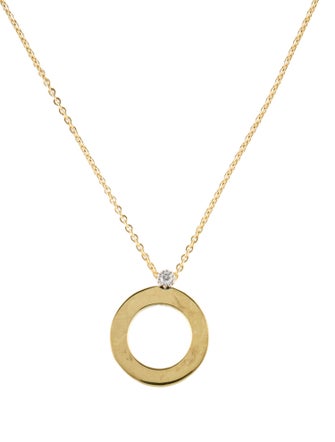I. Reiss 14K Diamond Open Circle Pendant