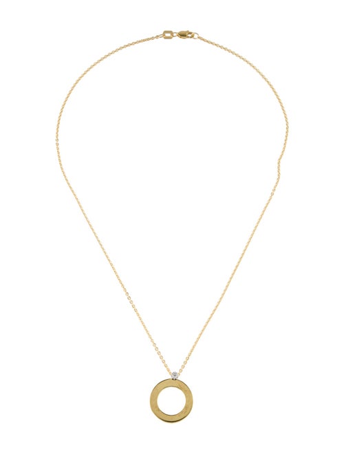 I. Reiss 14K Diamond Open Circle Pendant