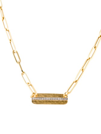 I. Reiss 14K Diamond Paperclip Station Necklace