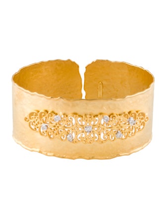I. Reiss 14K Diamond Filigree Cuff