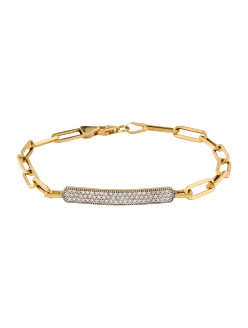 I. Reiss 14K Diamond Pavé ID Link Bracelet