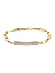 I. Reiss 14K Diamond Pavé ID Link Bracelet