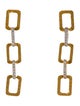 I. Reiss 14K Diamond Open Link Drop Earrings