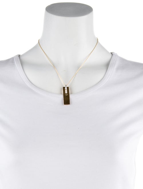 I. Reiss 14K Diamond Bar Pendant Necklace