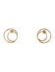 I. Reiss 14K Diamond Concentric Circle Earrings