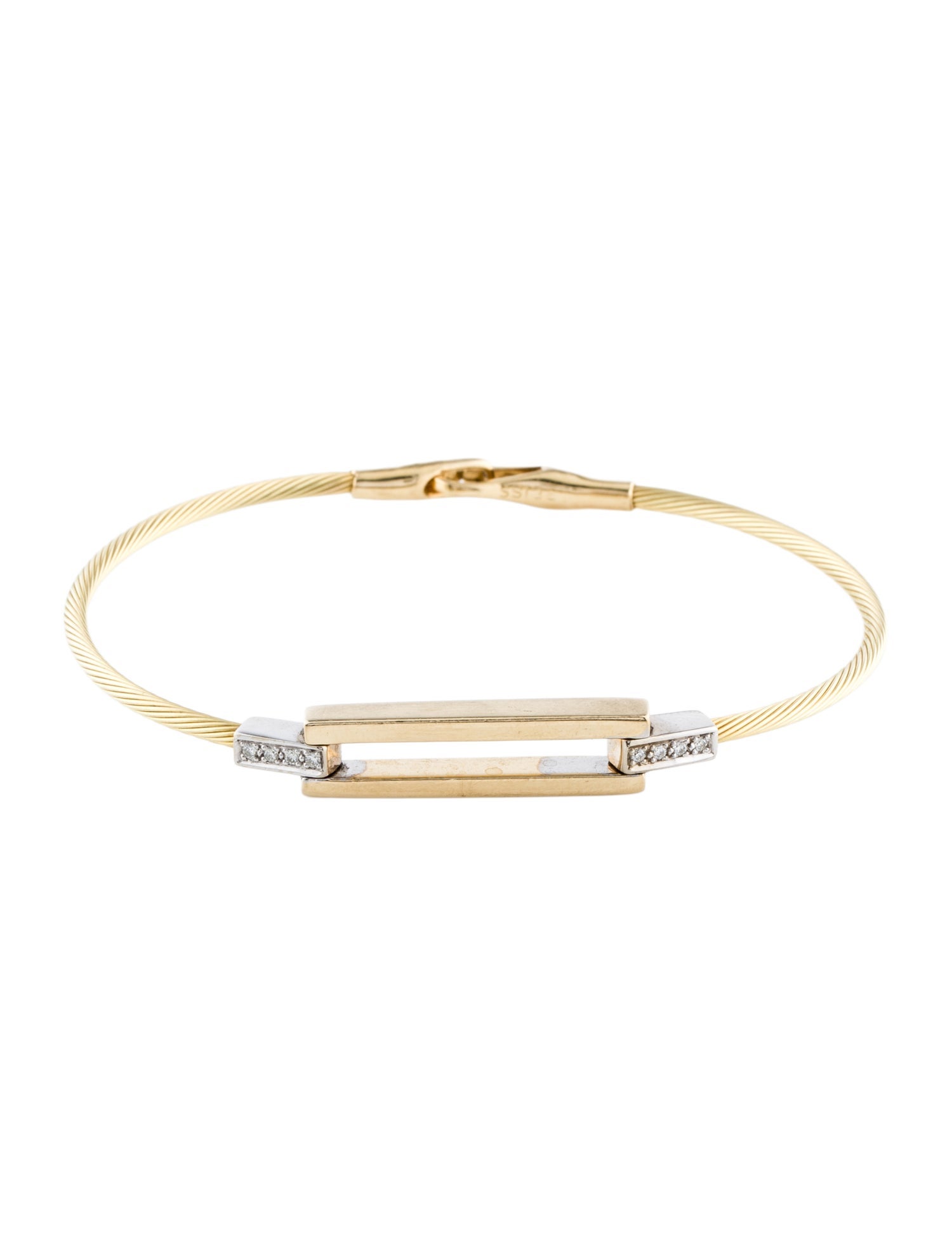 I. Reiss 14K Diamond Station Cable Bracelet