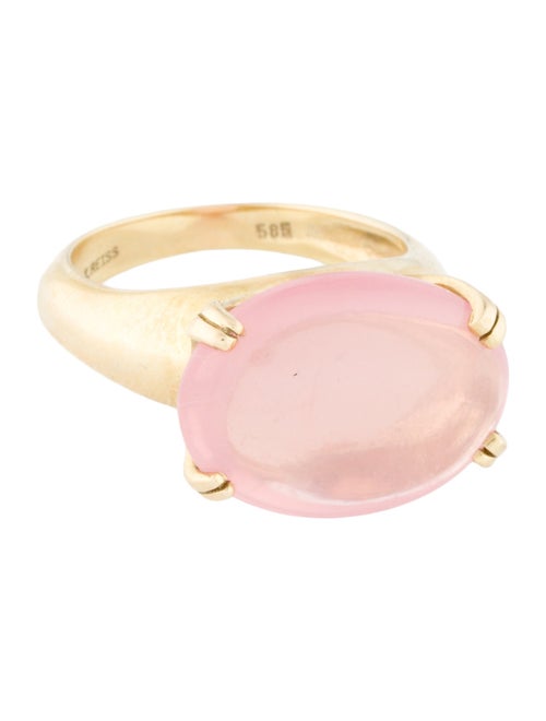 I. Reiss 14K Rose Quartz Cocktail Ring