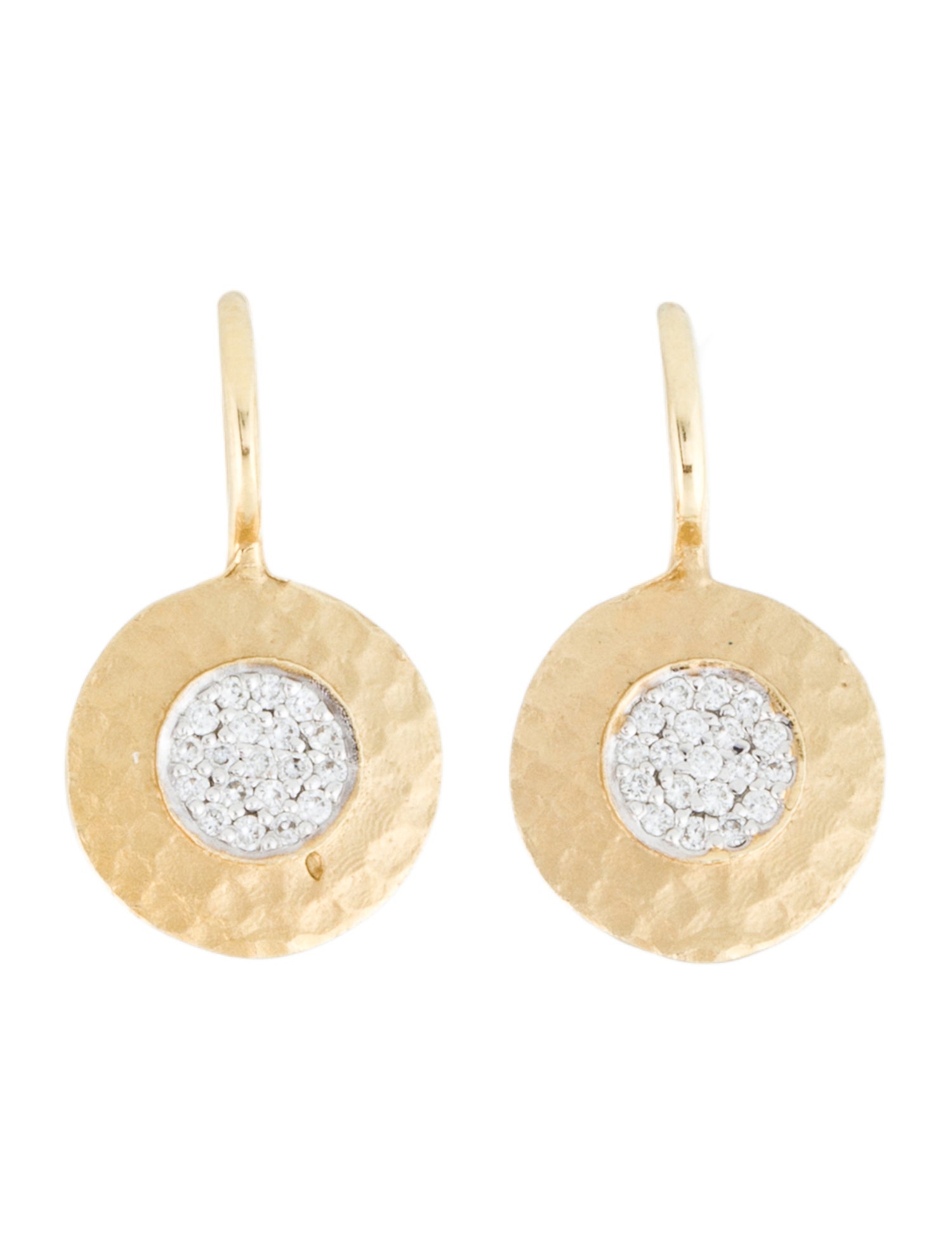 I. Reiss 14K Diamond Gallery Drop Earrings