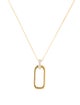 I. Reiss 14K Diamond Open Rectangular Pendant Necklace