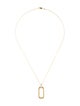 I. Reiss 14K Diamond Open Rectangular Pendant Necklace