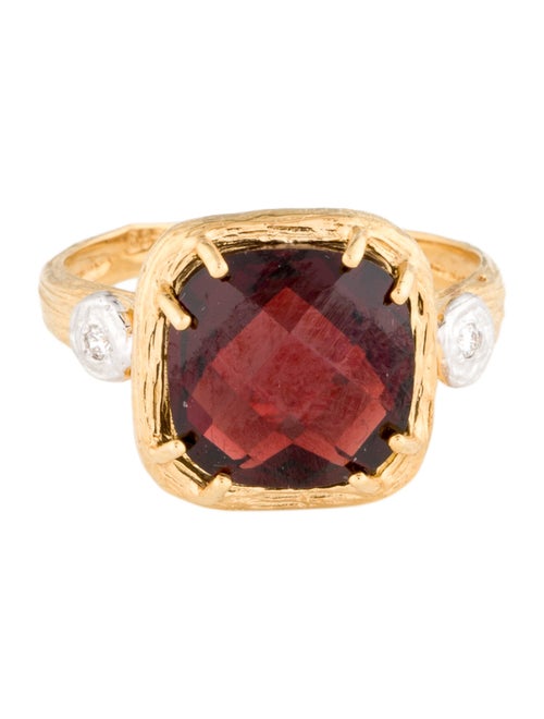 I. Reiss 14k Garnet & Diamond Cocktail Ring