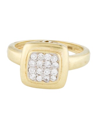 I. Reiss 14K Diamond Square Cocktail Ring