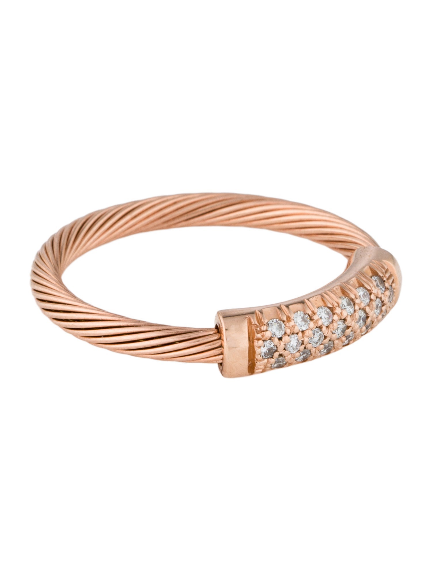 I. Reiss 14K Diamond Wire ID Ring
