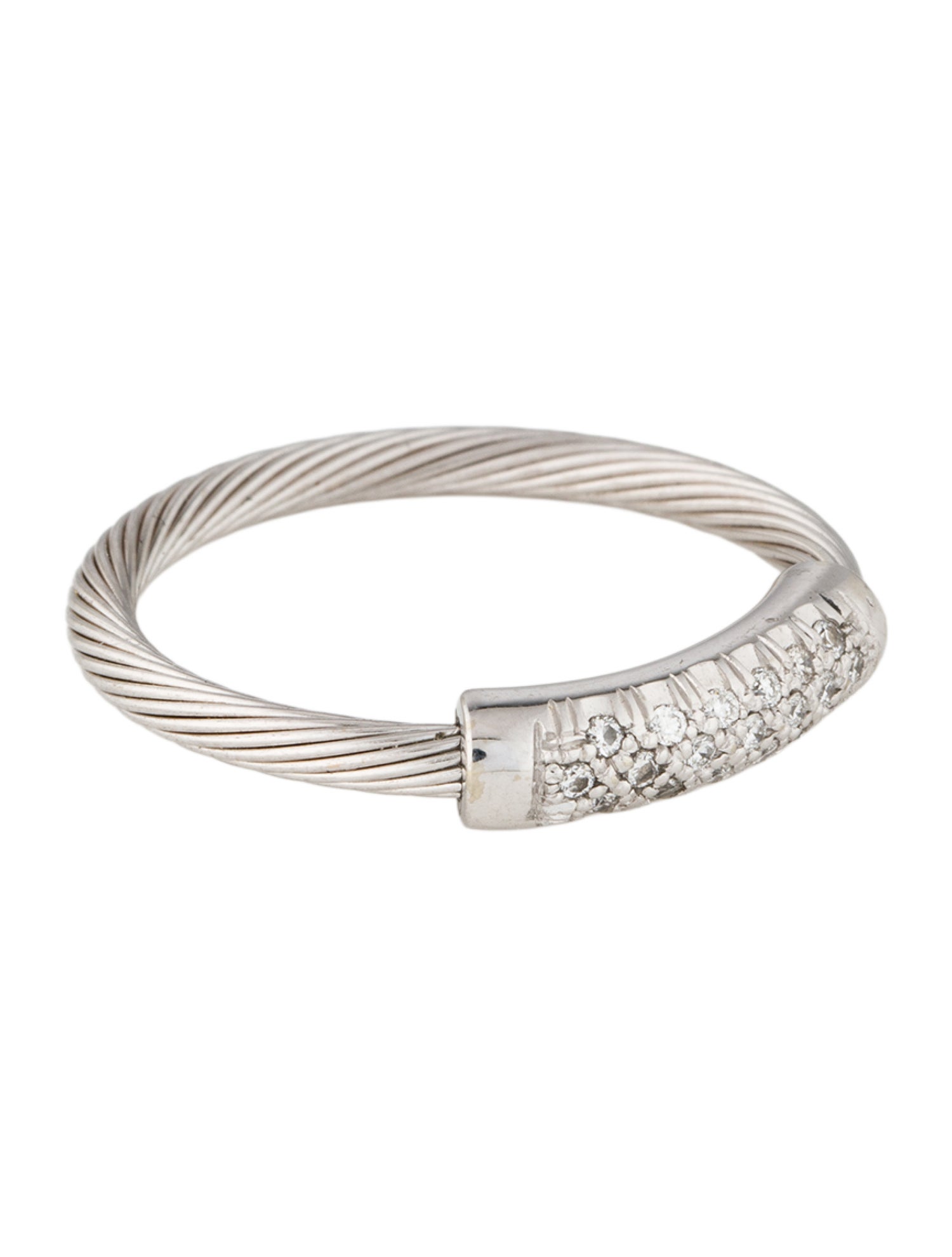 I. Reiss 14K Diamond Wire ID Ring