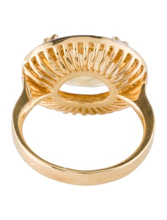 I. Reiss 14K Citrine & Diamond Cocktail Ring