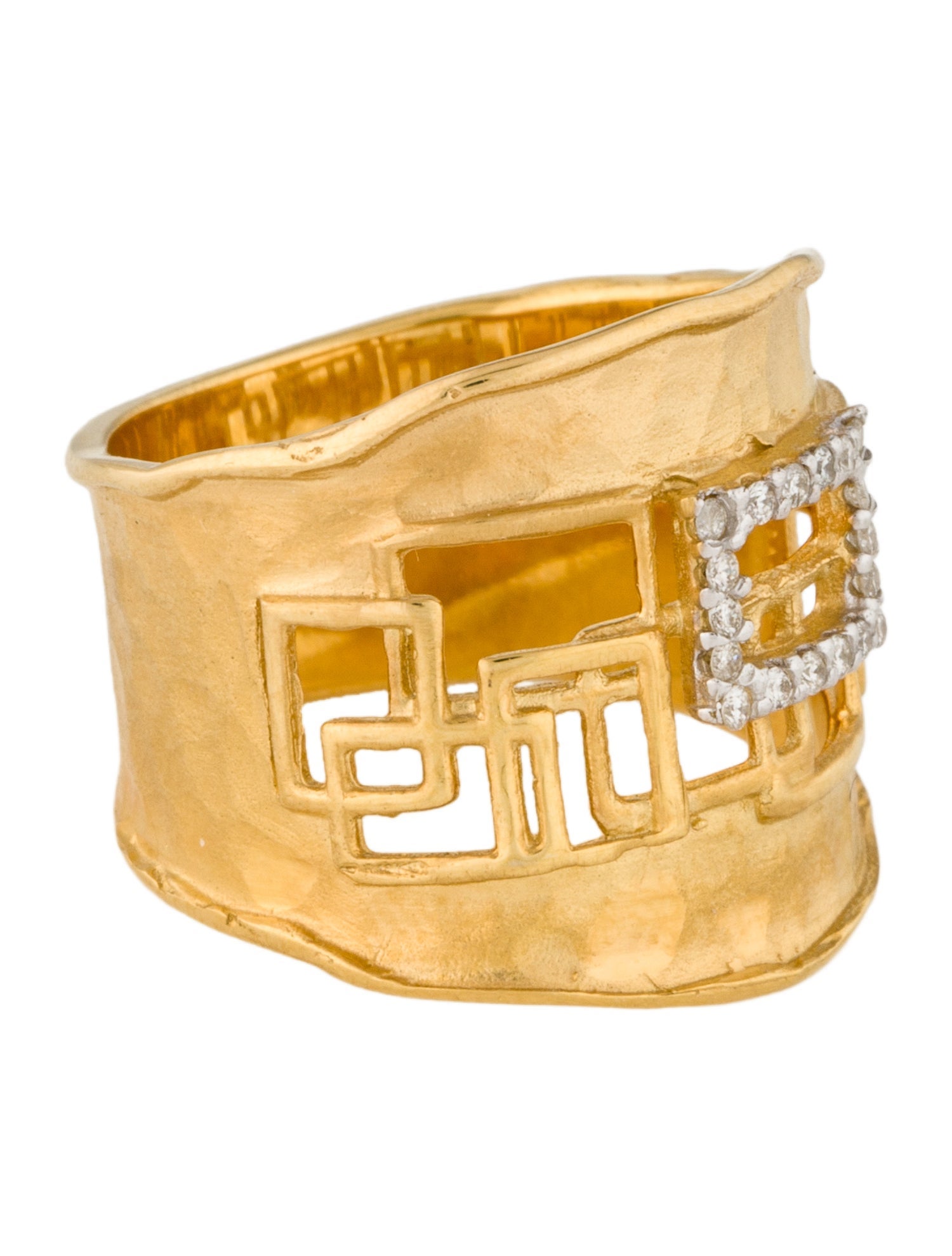 I. Reiss 14K Diamond Cut-Out Ring