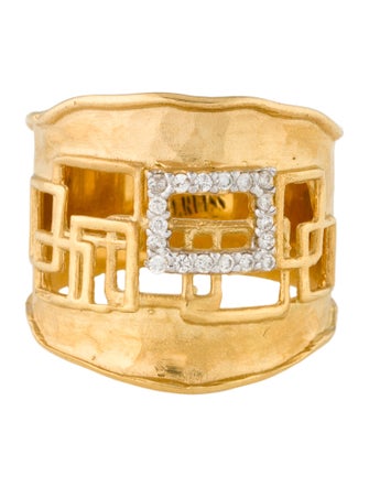 I. Reiss 14K Diamond Cut-Out Ring