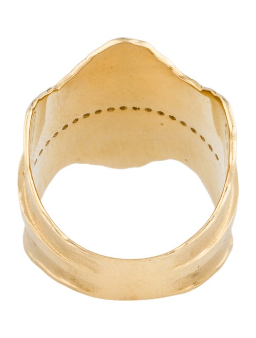 I. Reiss 14K Diamond Scallop Edge Cuff Ring